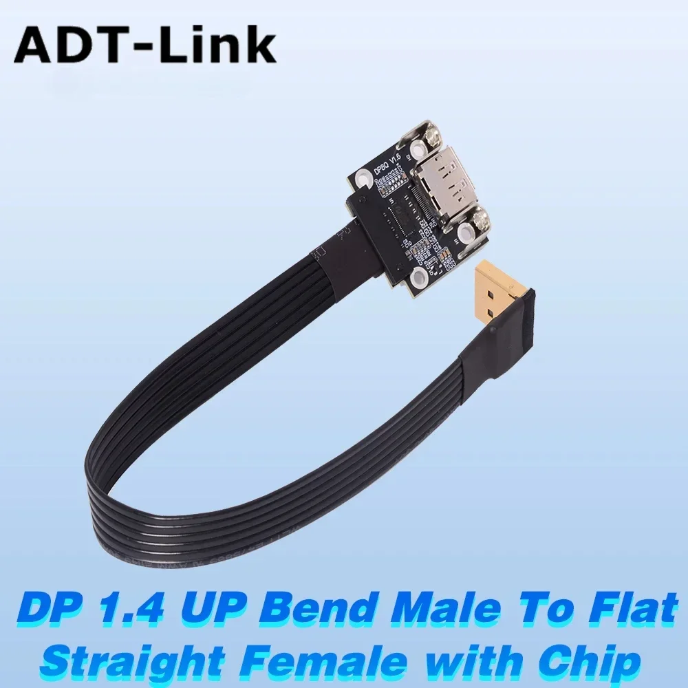 Cable plano DisplayPort 1,4 blindado 4K HDR 165Hz adaptador de puerto de pantalla vídeo PC portátil TV DP a DP1.4 extensor de cinta DisplayPort - imagen 3