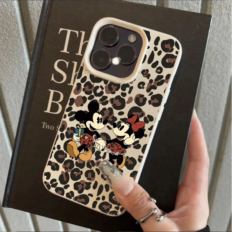 Funda Minnie de Disney con estampado de leopardo a la moda para Motorola Moto Edge 50 Neo Pro 50 60 Fusion Stylus G84 G05 G15 G34 G75 G85 G54 G35 - imagen 5