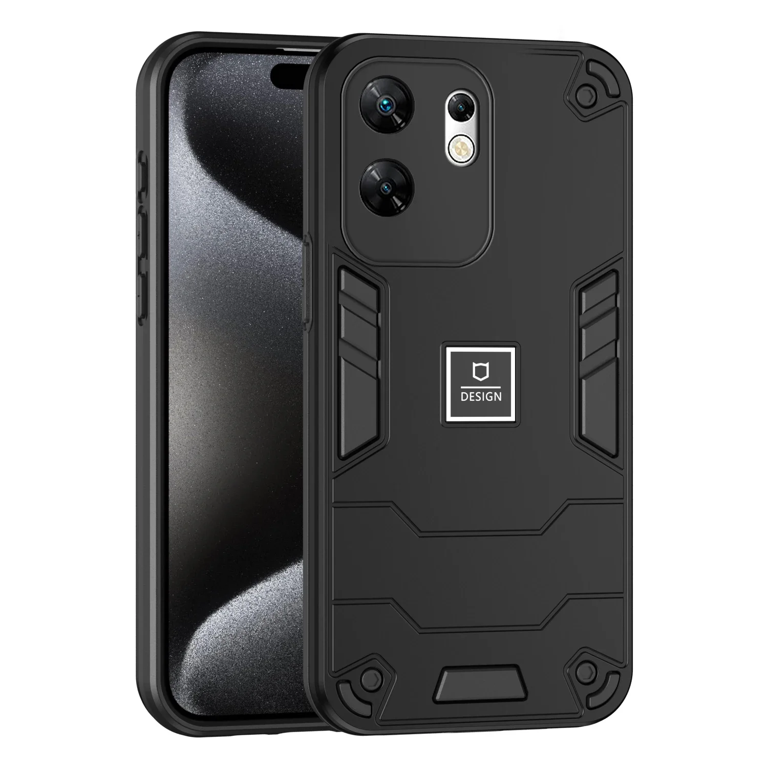 Funda de teléfono 2 en 1 con armadura resistente a prueba de golpes para Infinix Zero 30 4G X6731B, marco de TPU suave, funda protectora trasera de plástico duro