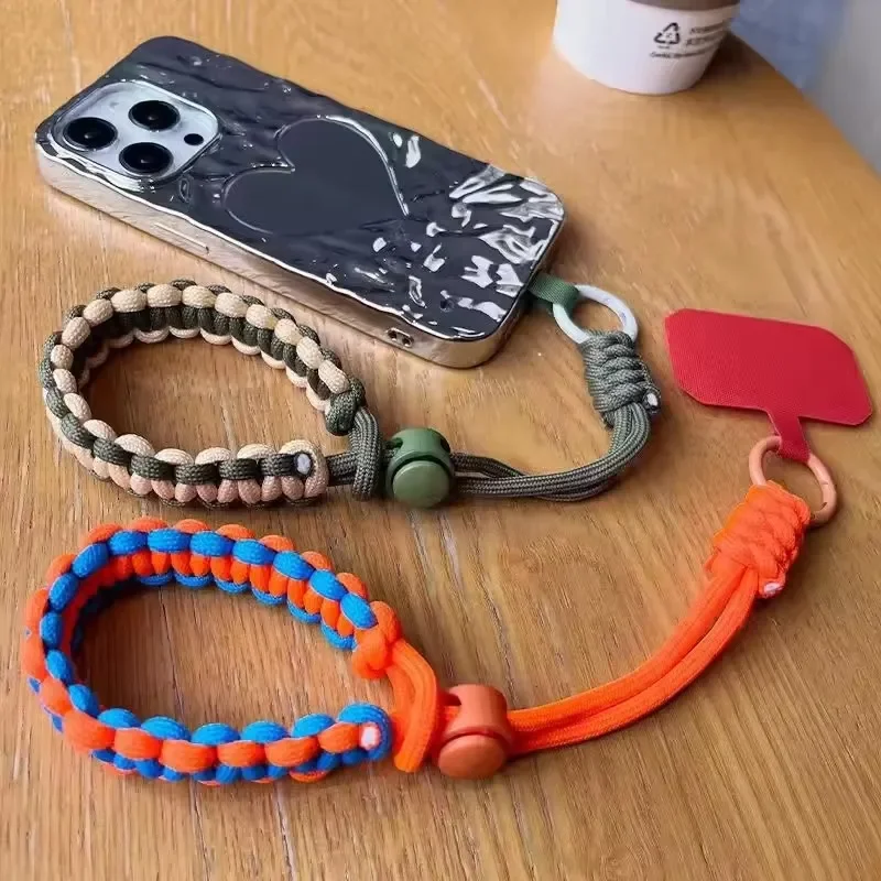 Funda Universal ajustable tejida a mano para teléfono móvil, cordón para muñeca, pulsera antipérdida para deportes al aire libre, colgante de cordón para tarjeta - imagen 3