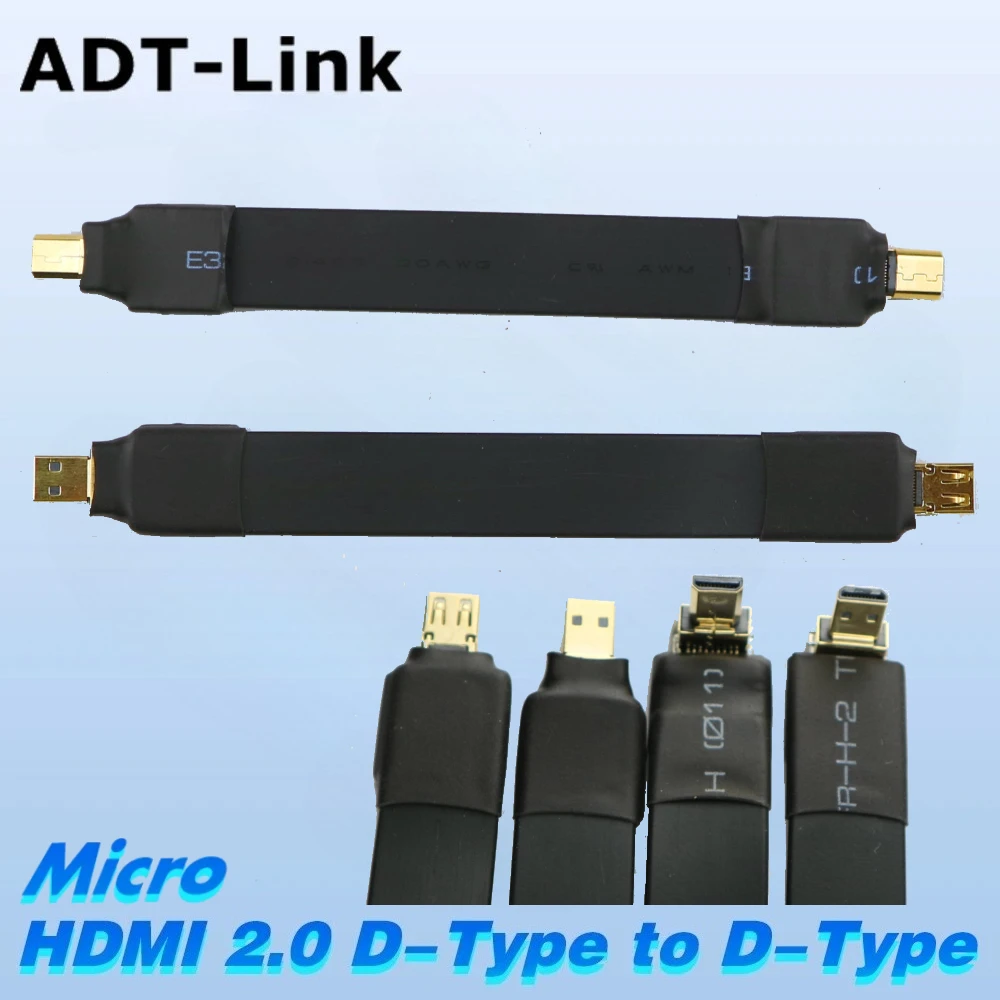 FPV 10cm 20cm 30cm 50cm cinta FPC Cable plano Micro-HDMI 4k/60Hz para fotografía aérea multicóptero de TV FPV compatible con Micro HDMI - imagen 2