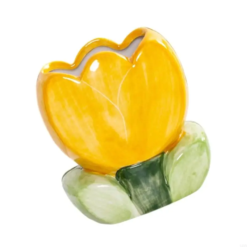 Ceramic Flower Cosméticos Bosques cepillos oficina Organizadores papelería con caja almacenamiento no tóxico y3nd - imagen 3