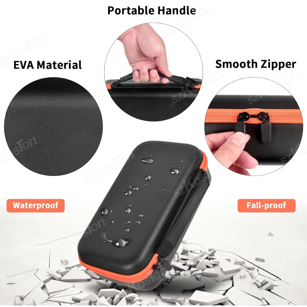 Bolsa de almacenamiento de micrófono inalámbrico Eva portátil, estuche de transporte Compatible con JBL, sistema de dos micrófonos inalámbricos para viaje y Camping - imagen 4