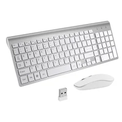 Jomaa Kit Teclado y Ratón Inalámbricos 2,4 GHz