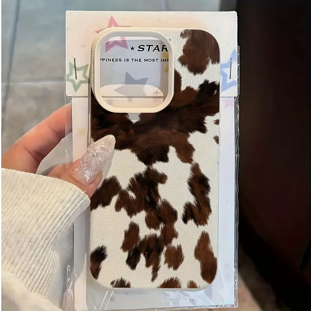 Funda de teléfono con textura de lichi y diseño creativo de vaca lechera para Xiaomi Redmi Note 14 Pro5G 12 13 11 10 Pro Plus Redmi 13C 14C 15C