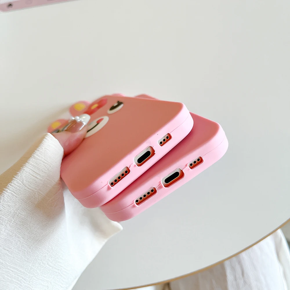 Funda de teléfono bonita con conejo de dibujos animados en 3D para IPhone 12, 15, 14, 13, 16 Pro Max Plus, funda suave a prueba de golpes para Iphone 16pro 15pro 14pro 11 - imagen 5