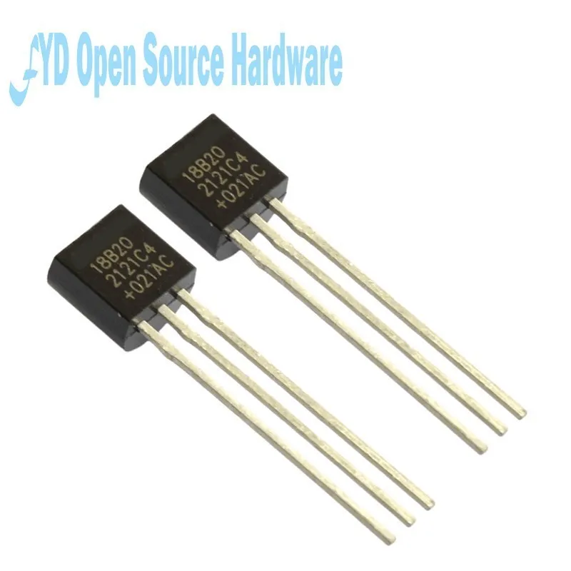 10-100 Uds DS1820 Sensor Chip electrónico TO-92 18B20 Chips Sensor de temperatura IC Diy electrónico - imagen 5