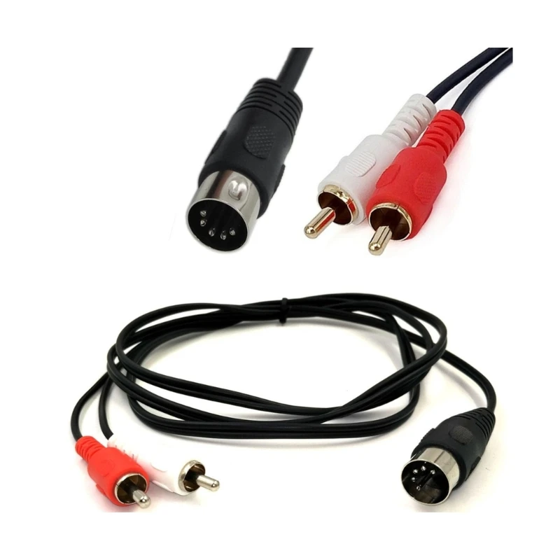 XD99 5 pines DIN macho enchufe a 2RCA macho enchufes convertidor cable conector - imagen 2