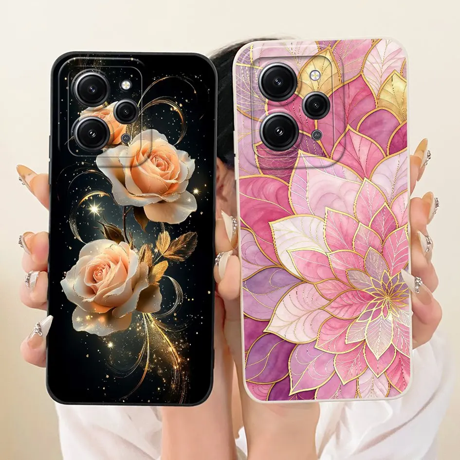 Para Xiaomi Redmi 12 funda creativa de dibujos animados gato pintura cubierta de silicona suave a prueba de golpes parachoques para Xiaomi Redmi 12 4G Redmi12 Capa - imagen 5