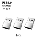 3PCS silvery USB2.0