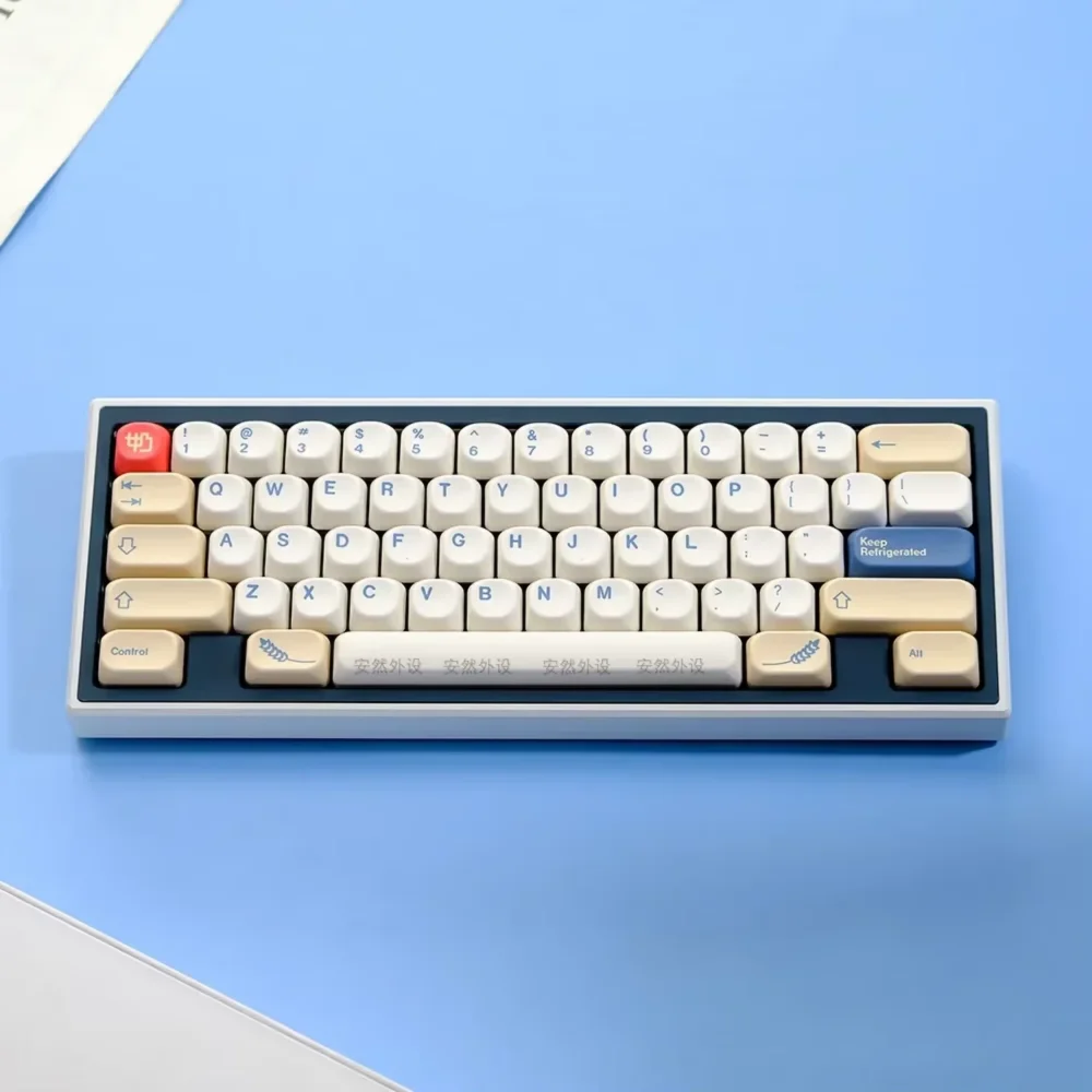 KOA-teclas PBT GMK de leche de soja, 140 teclas similares a MOA, teclados mecánicos británicos, japoneses, coreanos y rusos, MAC ISO - imagen 5