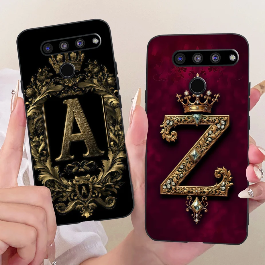 Para LG V50 ThinQ 5G funda LM-V500N nueva corona letras cubierta para LG V50s ThinQ funda de silicona suave para LG V40 ThinQ V50thinq 5G bolsas