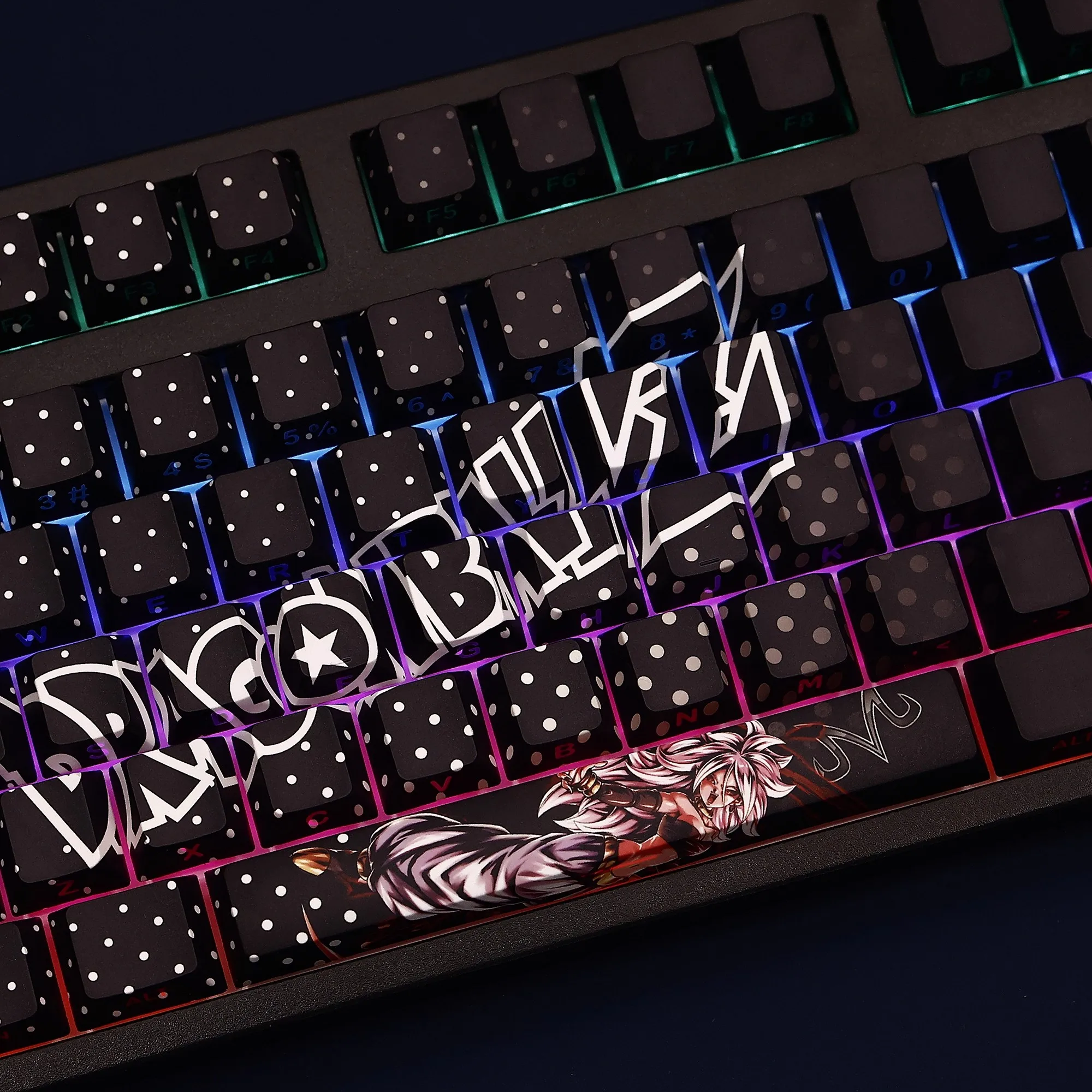 108 llaves/juego de robot humanoide # 21 teclas VOMI PBT retroiluminadas, teclas de juego de dibujos animados de Anime para teclados ANSI 61 87 104 108 - imagen 3