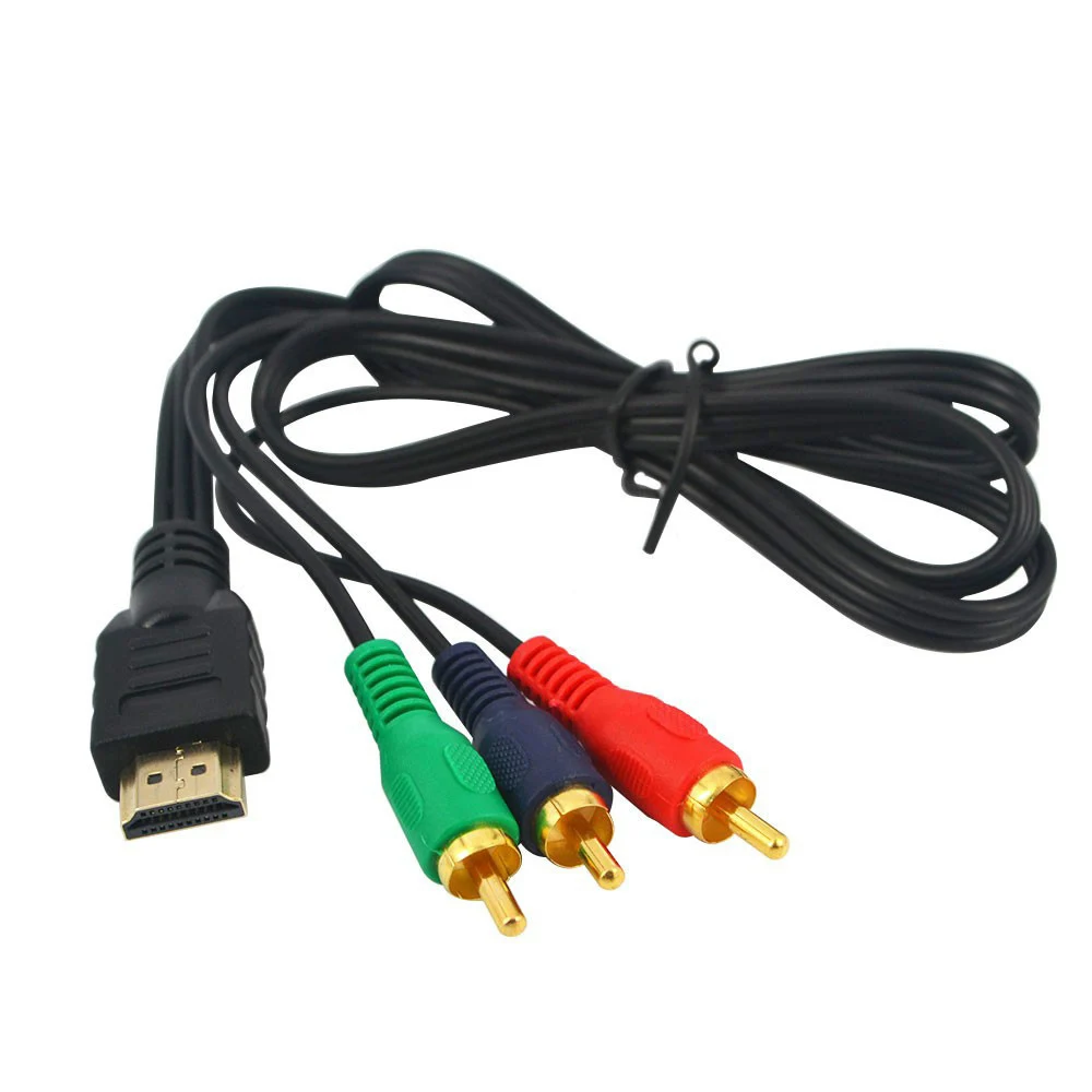Cable HDMI 1080P compatible con 3 RCA, adaptador macho HDMI, Cable de Audio y Video para DVD, HDTV a 3RCA, 1M - imagen 4