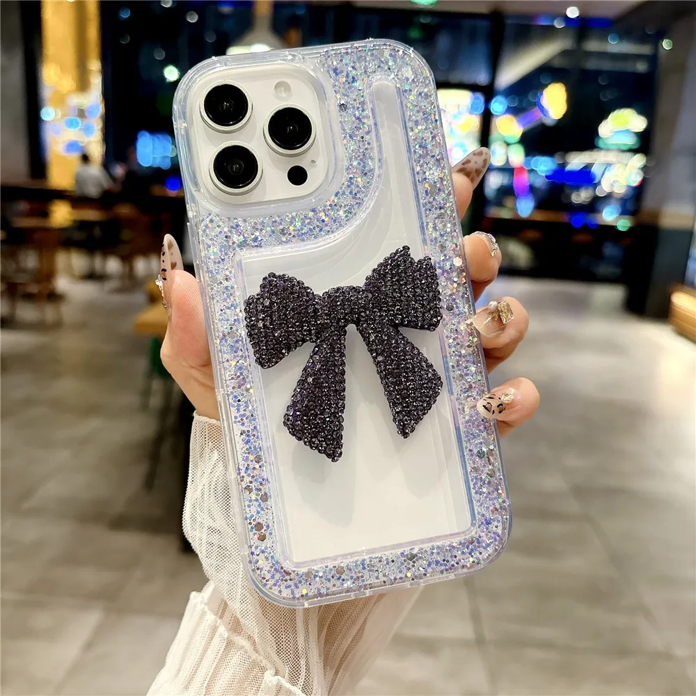 Edge 50 Fusion Bling Glitter lindo pajarita funda de teléfono para Motorola Moto Edge 50 Fusion 50 Pro 40 NEO cubierta de silicona a prueba de golpes - imagen 5