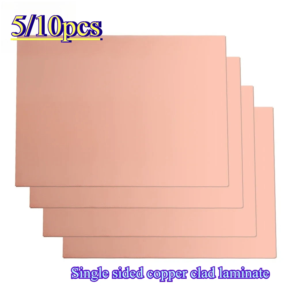 5/10 Uds FR4 PCB de un solo lado 5x7cm 10x15cm placa chapada en cobre placa de circuito laminado 5*7cm 10*15cm Kit de PCB Diy