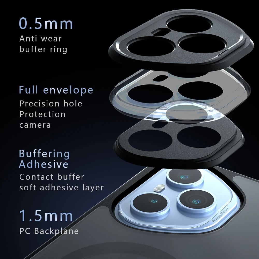 Para Honor 400 400 Pro versión Global funda a prueba de golpes piel esmerilada sensación mate PC + TPU cubierta transparente antihuellas - imagen 5