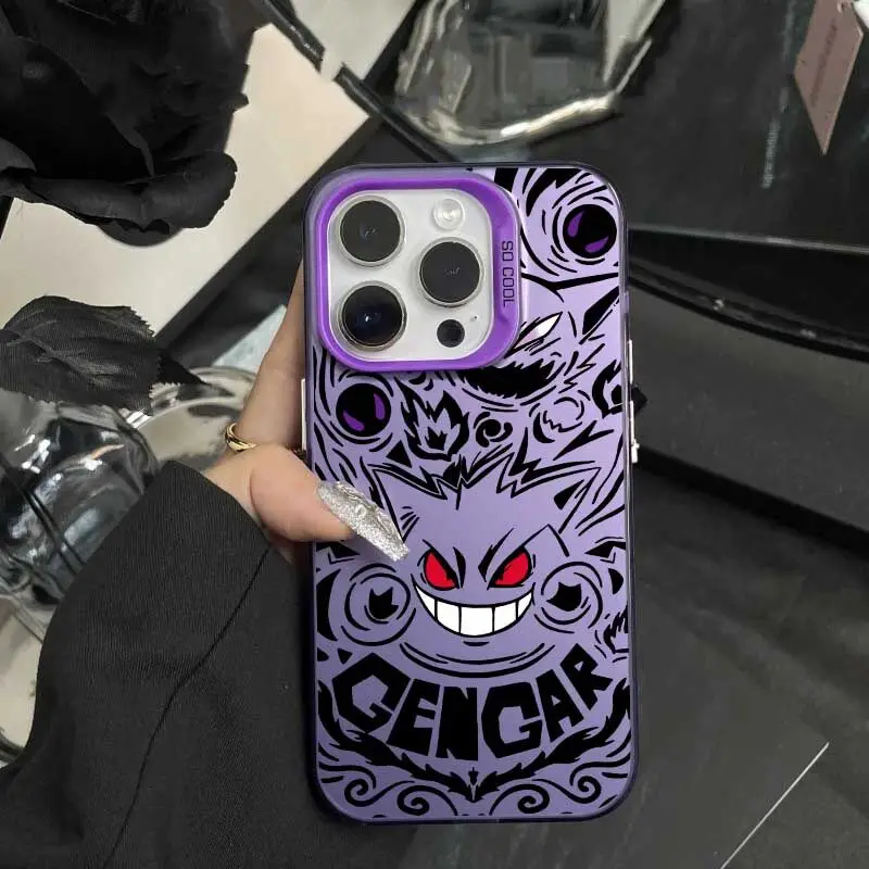 Funda de teléfono de lujo Pokemon Gengar para Huawei Honor 400 200 Pro 90 Lite X6B X7B X9B X8A Magic 7 Lite funda IMD con estampado láser púrpura - imagen 3