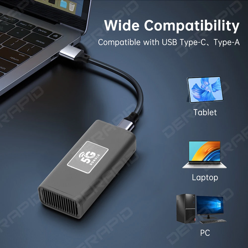 Punto de acceso WiFi portátil 5G QCNCM X55 módem Global desbloqueado para macOS Windows Linux USB C Dongle controlador gratis no incluye SIM - imagen 3
