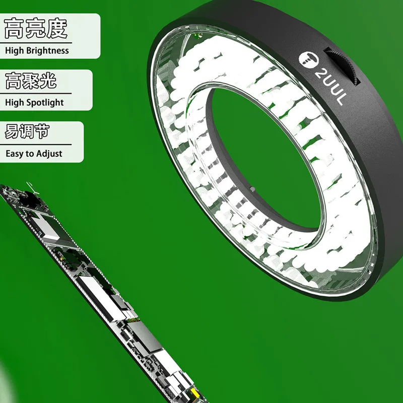 Lámpara LED ajustable 2UUL MS98 para microscopio para reparación de teléfonos móviles luz iluminadora de alto brillo - imagen 4