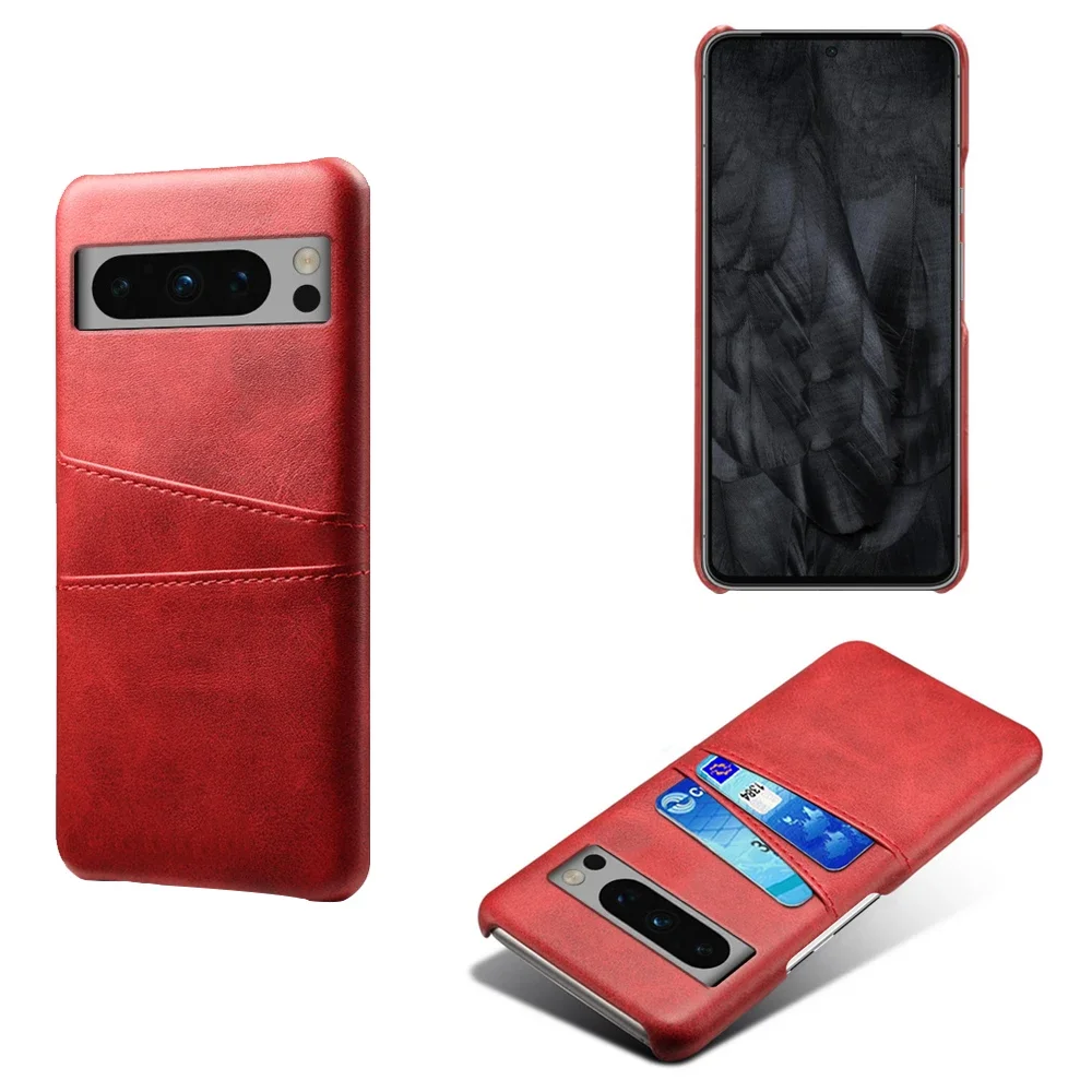 Una caja de cuero rojo para un teléfono celular