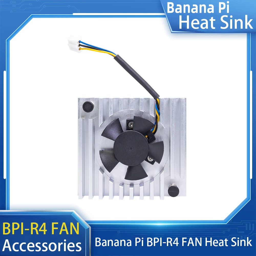 Disipador de calor Banana Pi BPI-R4 aplicable a accesorios de ventilador de placa de enrutamiento BPI-R4 y BPI-F3