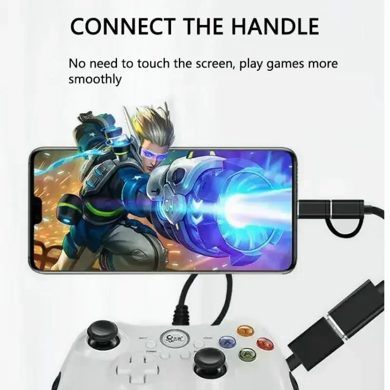 Adaptador Micro USB OTG tipo C 2 en 1 tipo C macho a USB 2,0 hembra adaptador de Cable para Huawei Xiaomi Android teléfono unidad Flash USB - imagen 4