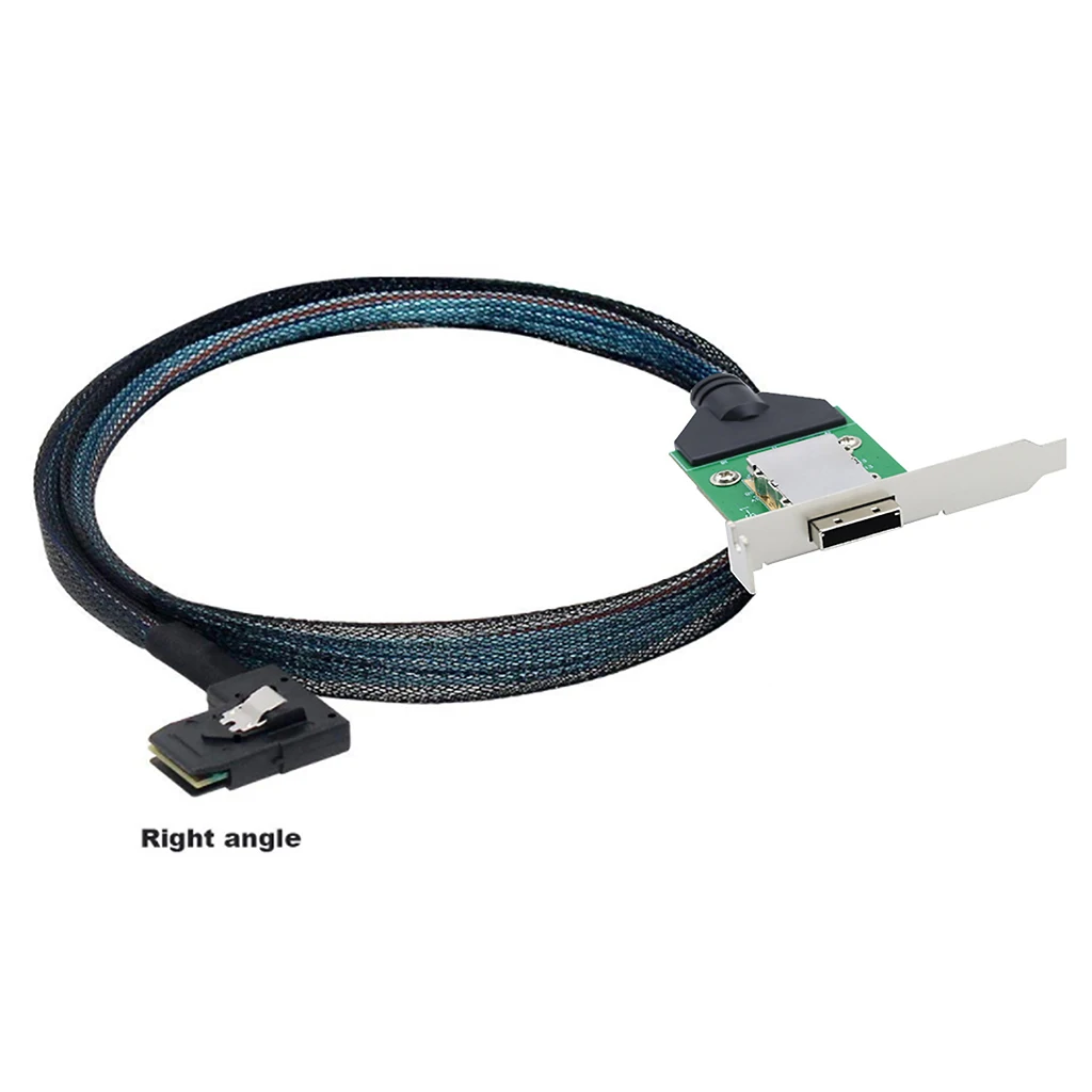 External Mini SAS HD SFF-8087 / SFF-8643 to SFF-8088 PCBA Female Conversion Cable with Low Profile Bracket for Server Adapter - imagen 2