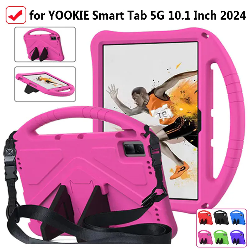 Para YOOKIE Smart Tab 5G 10,1 pulgadas 2024 funda para tableta con asa funda EVA a prueba de golpes funda protectora de cuerpo completo