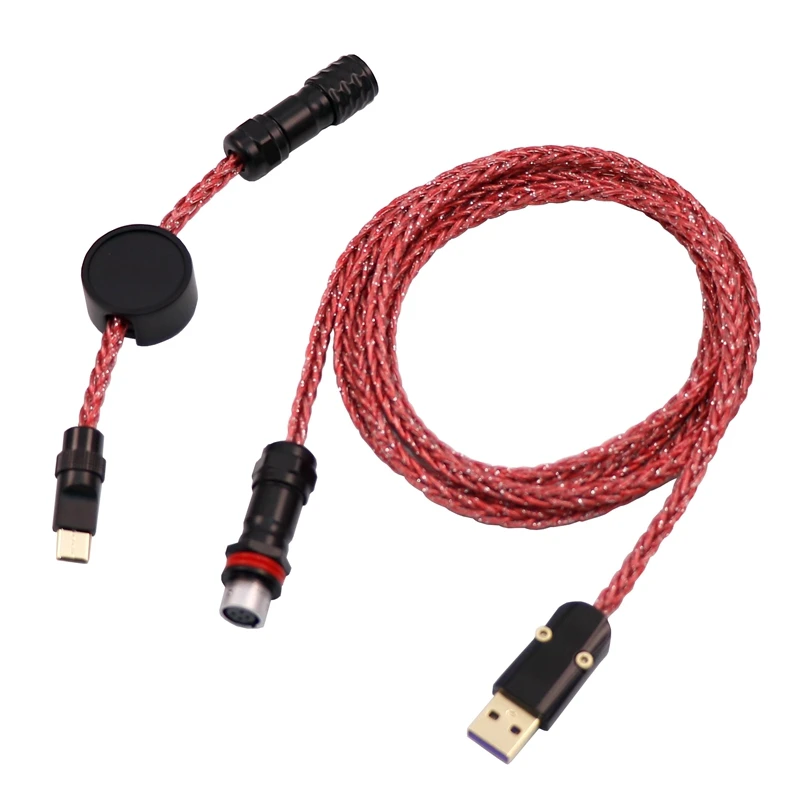 Cable de teclado mecánico de cobre de cristal único personalizado hecho a mano de 8 núcleos - imagen 2