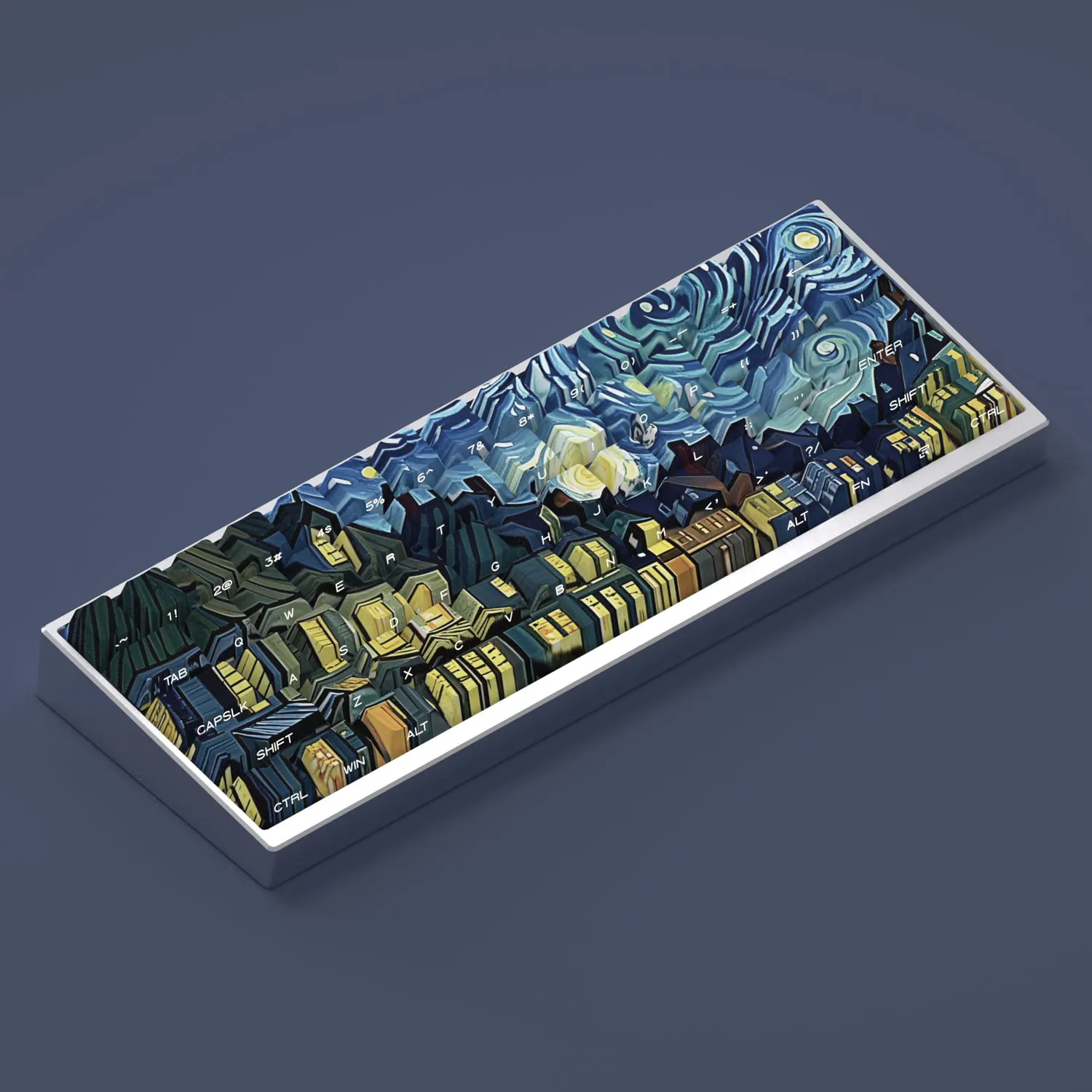 Teclas de 130 teclas, sublimación de tinte PBT estrellado, altura de cereza, retroiluminación de impresión lateral a través para teclado mecánico Anne Pro 2 GK61 - imagen 3