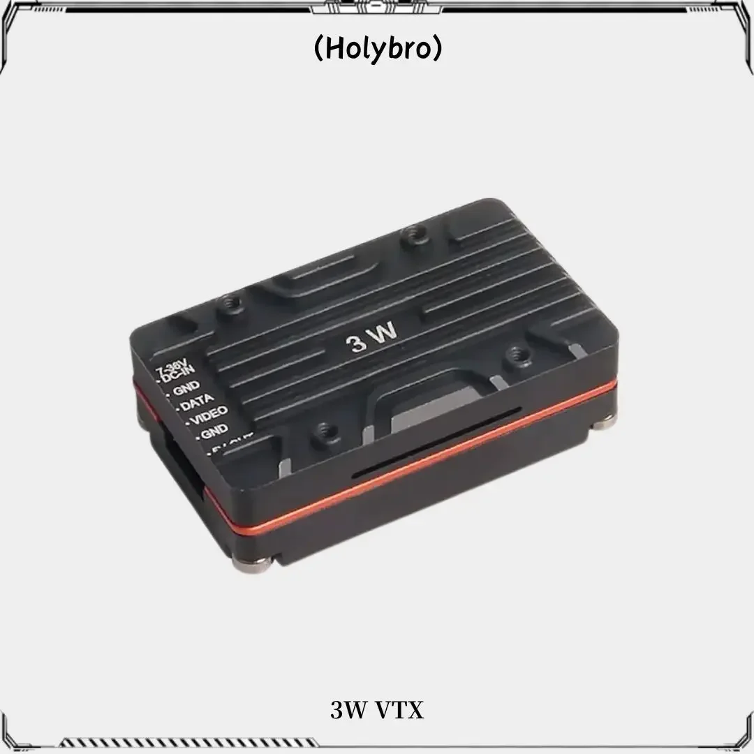 HolyBro Atlatl HV 5.8G 3W VTX con 5 bandas 37 canales de transmisión PIT conmutable, 25mW, 3000mW para FPV de largo alcance