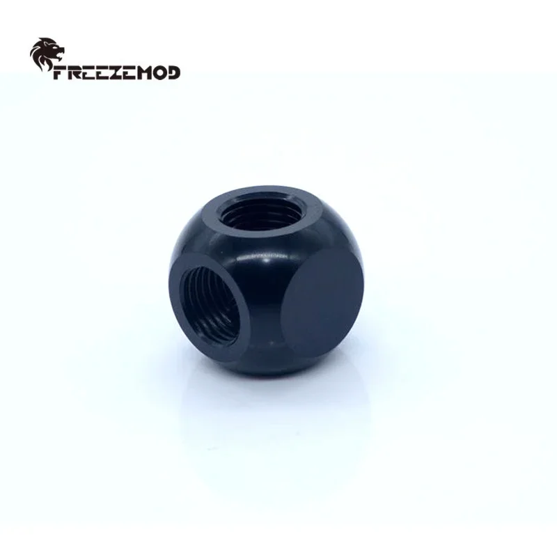 FREEZEMOD Accesorio de bola en forma de T en forma de T con forma de cubo multicanal, rosca interior G1/4 3X, negro, plateado y blanco, HDTD-3STB - imagen 3