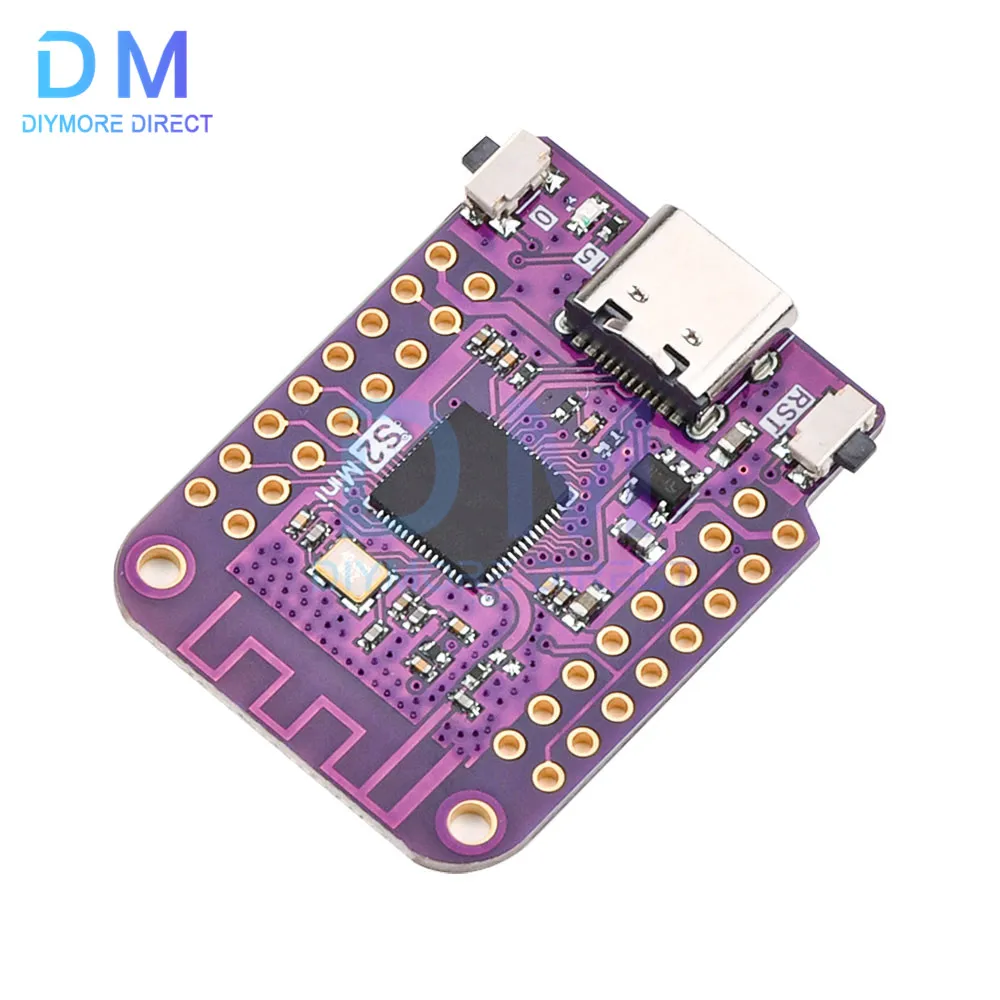 Mini placa WiFi piezas ESP32 S2, conexión tipo C, Flash, ESP32-S2FN4R2, 4MB, Compatible con MicroPython, 10 ESP32-S2 - imagen 5