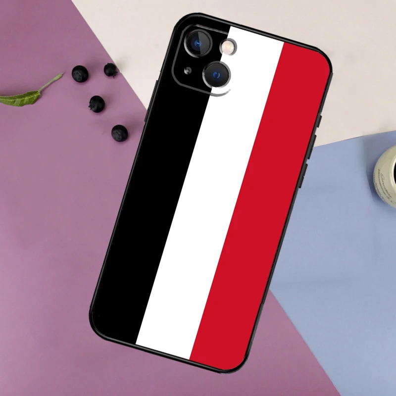 Funda de silicona con escudo de armas y bandera de Yemen para iPhone 17 14 13 12 11 15 Pro Max 16 Plus 12 13 Mini 16e 17 Air contraportada - imagen 2