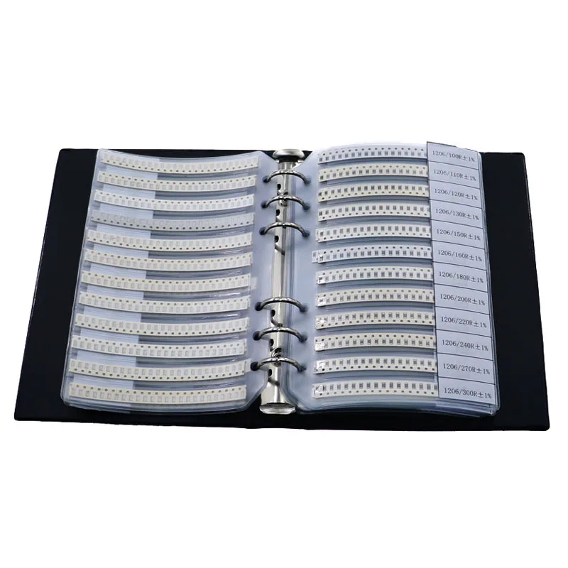 0402 0603 0805 1206 2512 serie 0Ω~10MΩ Kit surtido de libros de muestras de resistencias SMD - imagen 2