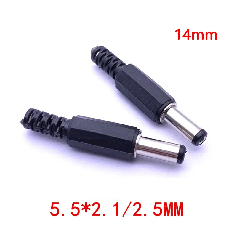 Conector macho hembra de 5,5mm x 2,5mm, enchufe de alimentación CC, 5,5x2,1mm, adaptador tipo soldadura, conector, enchufes de barril CC - imagen 3