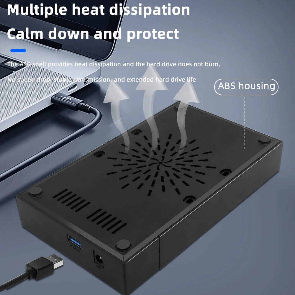 TISHRIC-carcasa de disco duro externo, carcasa para HDD 3,5, 2,5, 3,0, SATA a USB 3,5, 450 Mb/s, 18TB - imagen 4