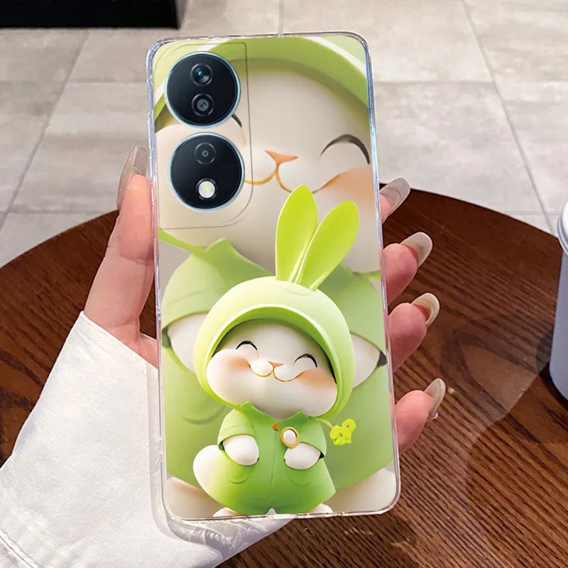 Para Honor X7B 5G transparente de lujo dragón lindo Cool niños niñas carcasa para Honor X7B 90 funda de teléfono inteligente cubierta trasera suave transparente - imagen 3