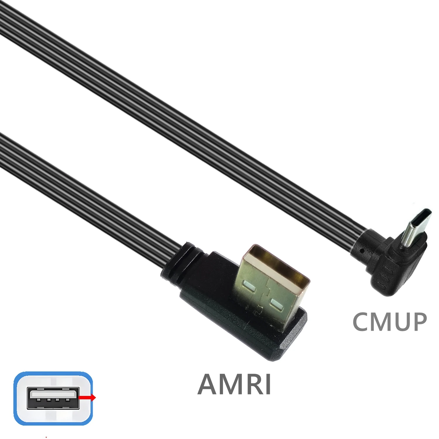 Weiche 0,2 m 20CM Kurze USB Typ C Kabel Rechten Winkel 90 Grad USB Typ A auf Typ C konverter Kama Kabel Ladegerät