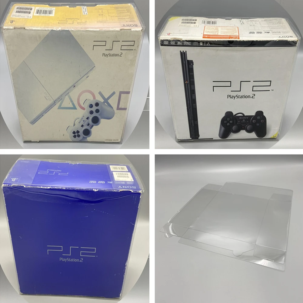 Protector de caja transparente para PS2 10000/70006/90000/77000, cajas coleccionables para PlayStation PS2, carcasa de juego, estuche de exposición transparente