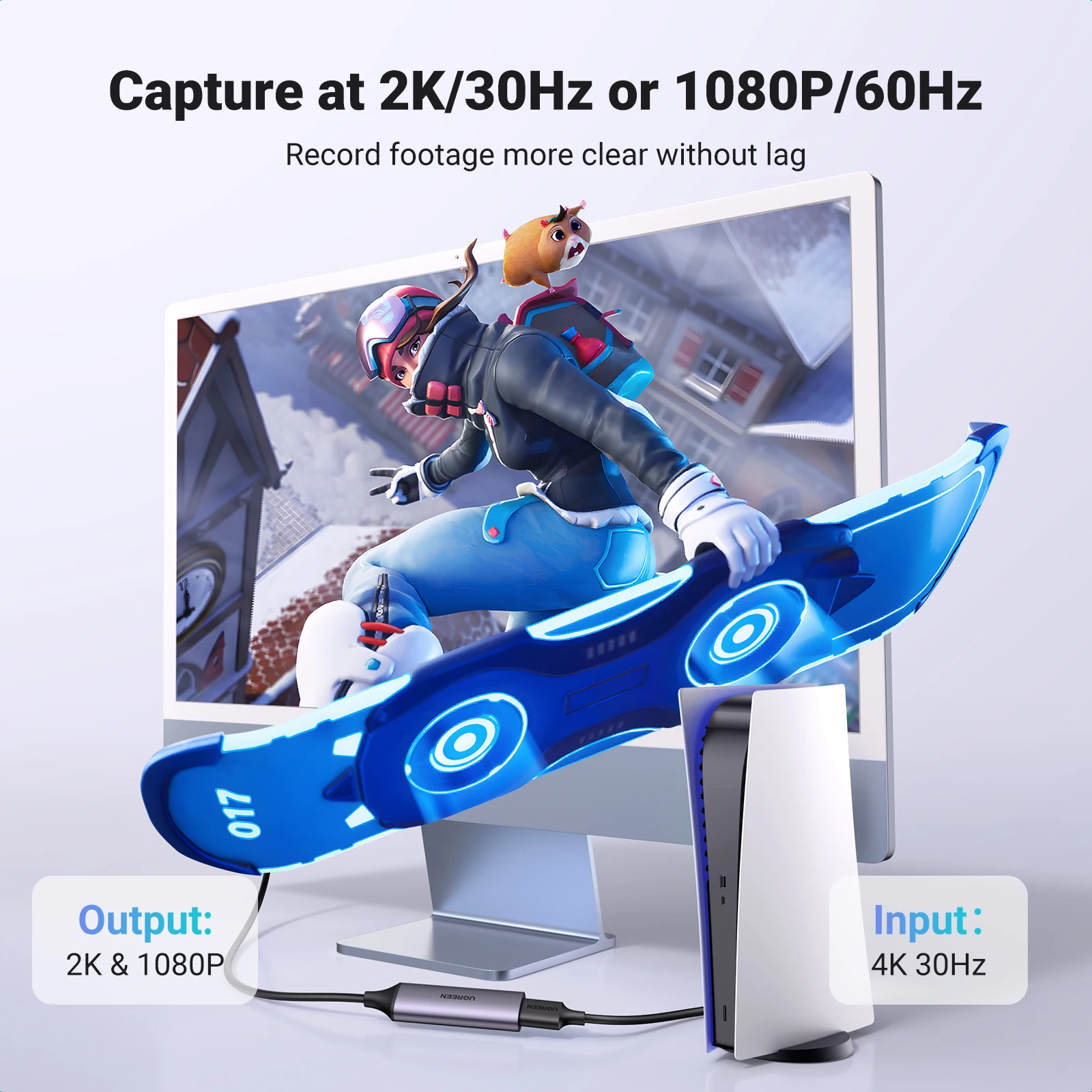 Capturadora HDMI a USB-C UGREEN – 1080P 60Hz para Streaming - imagen 2