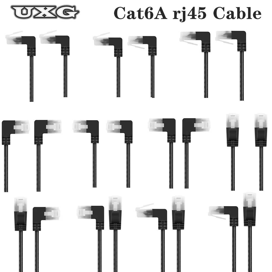 Cable Ethernet Superfino Cat6a RJ45 Ángulo 90 Grados Cable Conexión Delgado 2.8mm Cable Lan UTP RJ45 Interruptor Panel Conexión Flexible - Vista principal del producto