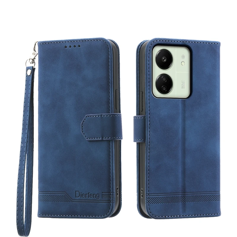 Funda de cuero con tapa magnética para Xiaomi Redmi 13C, carcasa para Xiaomi Redmi 13C, 14C, 12C, 12, 13 - imagen 3