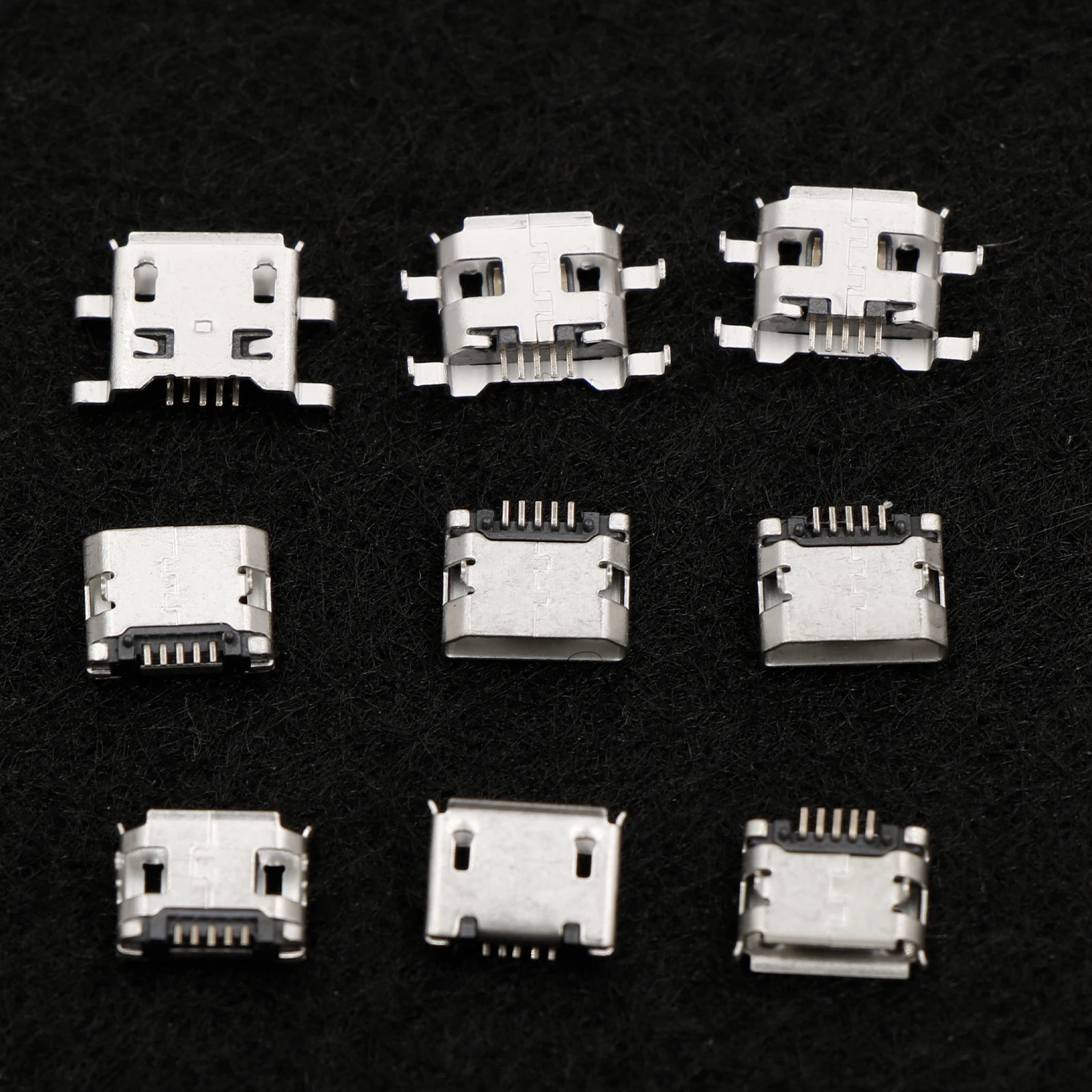 50/60 Uds conector de enchufe SMT de 5 pines Micro USB tipo B colocación hembra 12 modelos conector de enchufe SMD DIP para carga PCB DIY - imagen 4