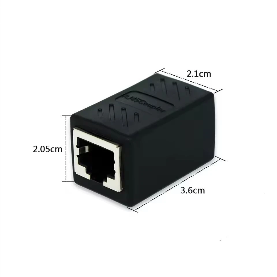 Puerto RJ45 hembra a hembra, conector divisor LAN Ethernet de red, cabezal de transferencia, acoplador adaptador RJ45, enchufe CAT5 CAT6 - imagen 4