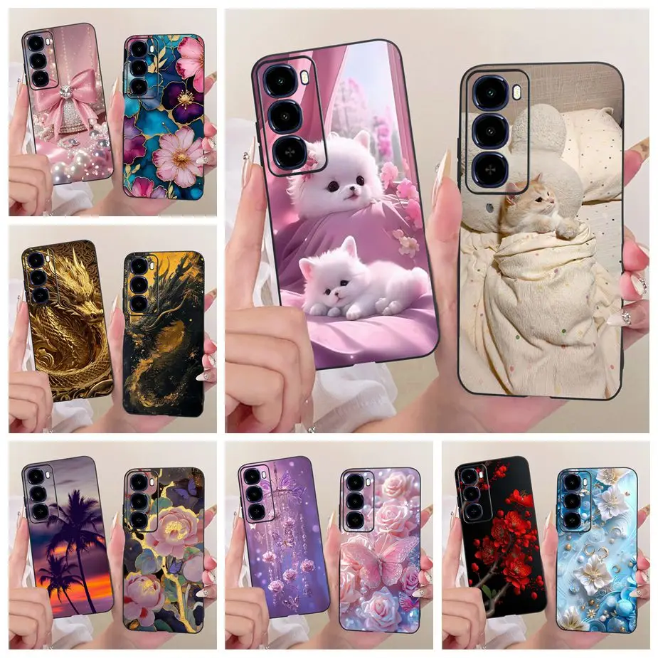 Para Itel City 100 4G funda C671L Linda funda pintada 6,75 ''funda de teléfono de silicona suave para Itel City 100 City100 4G funda trasera Coque