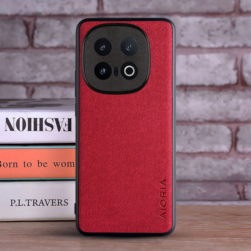 Funda de cuero textil de lujo para Vivo iQOO 15 13 12 V40 V60 V50 Lite X80 Pro X200 FE 5G - imagen 4