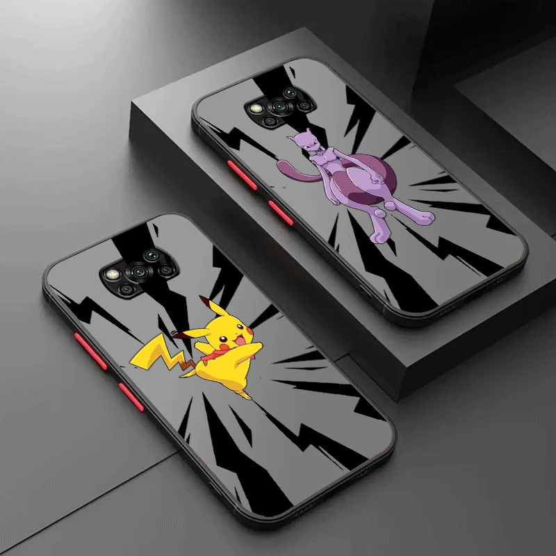P-pokemones-funda translúcida de dibujos animados para Xiaomi Mi Poco X5, X4, X3, M6, M5S, M5, M4, M3, F5, F4, F3, F6 Pro, 5G