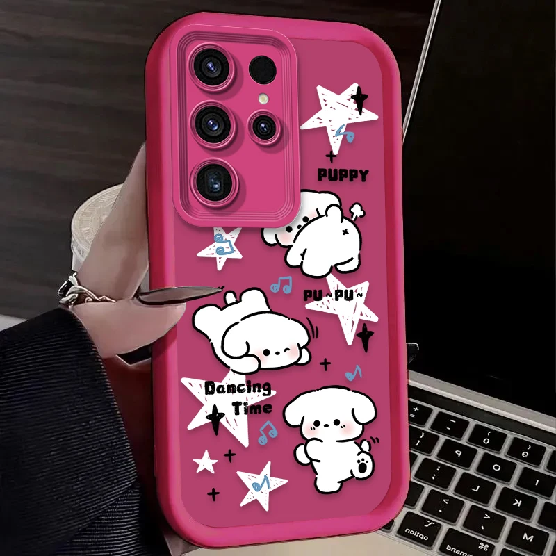 Preciosa funda de perro y gato para Samsung Galaxy S24 S25 S23 Ultra S22 S21 Plus FE A36 A56 A26 A16 A06 A15 A25 A35 A55 5G, funda de silicona - imagen 5